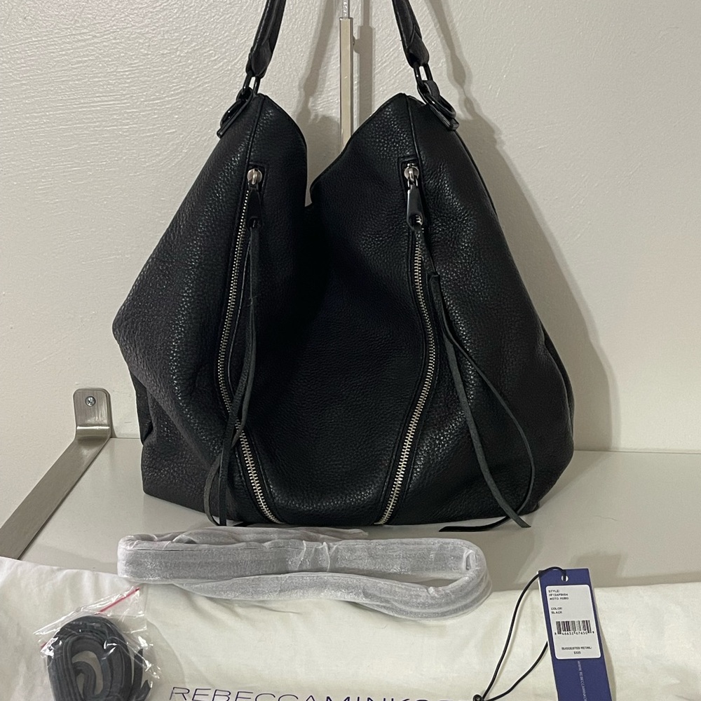 🔴SOLD🔴 REBECCA MINKOFF PRISTINE CONDITION
BLACK LEATHER HOBO BAG